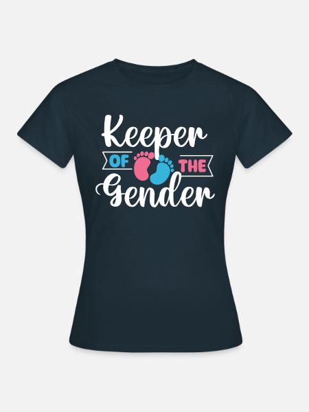 Hüter des Geschlechts - Enthüllungsparty-Highlight - Frauen T-Shirt - Navy