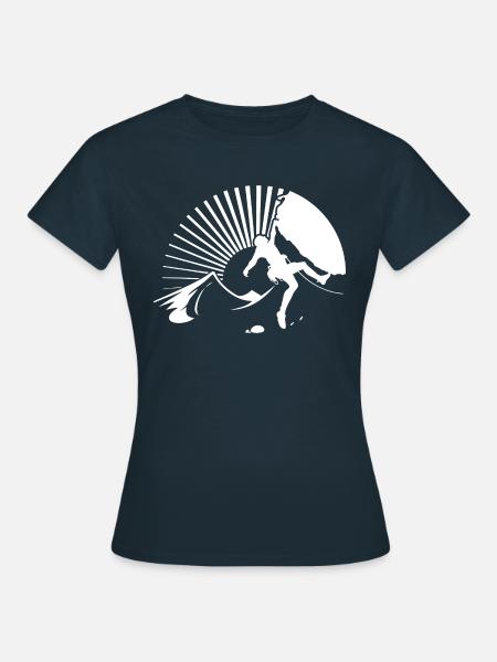 Berge Kletterer Natur Abenteuer - Frauen T-Shirt - Navy