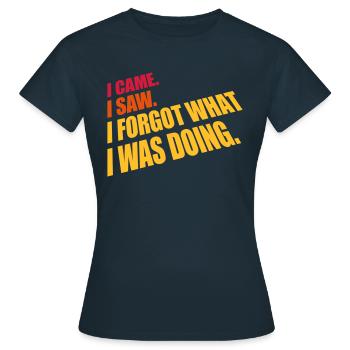 Je suis venu voir oublier - T-shirt Femme - marine - Devant - AI Model Female 172 dark (172cm)