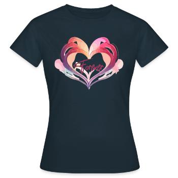 L’AMOUR POUR TOUJOURS - T-shirt Femme - marine - Devant - AI Model Female 172 dark (172cm)