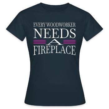 Cadeau Hearbeat Arborists dictons - T-shirt Femme - marine - Devant - AI Model Female 172 dark (172cm)