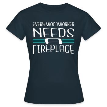 Bingo Hall Tshirts Woodcutter - Women's T-Shirt - navy - Front - AI Model Female 172 dark (172cm)