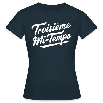 Troisième mi-temps - T-shirt Femme - marine - Devant - AI Model Female 172 dark (172cm)
