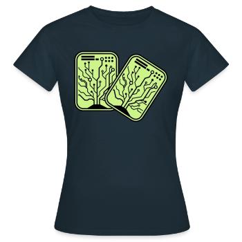 Micro Chip 2 - Women's T-Shirt - navy - Front - AI Model Female 172 dark (172cm)