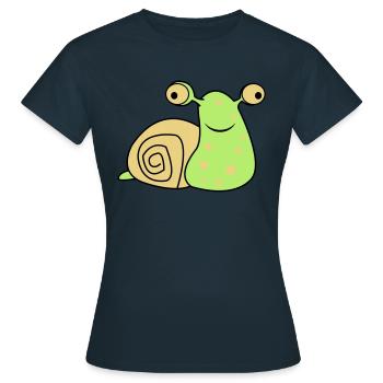 lustige schnecke2 - Frauen T-Shirt - Navy - Vorne - AI Model Female 172 dark (172cm)
