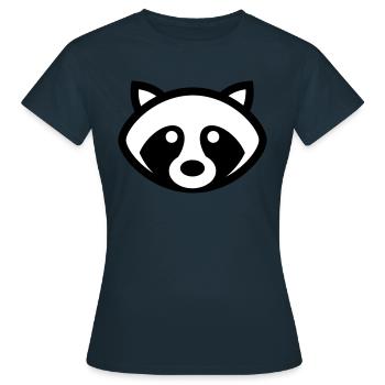 Waschbär Icon - Frauen T-Shirt - Navy - Vorne - AI Model Female 172 dark (172cm)