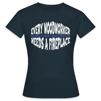 woodcutter statement apprentice blogger - Women's T-Shirt - navy - Front - AI Model Female 172 dark (172cm)