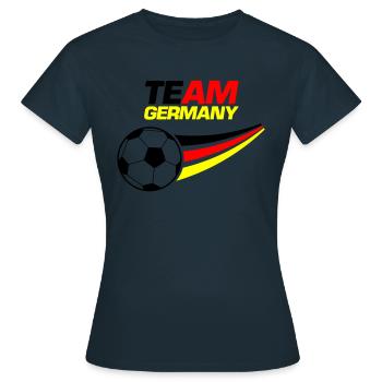 team germany soccer - Frauen T-Shirt - Navy - Vorne - AI Model Female 172 dark (172cm)
