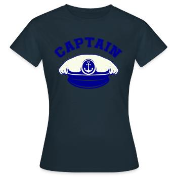 matrosen mütze captain - Frauen T-Shirt - Navy - Vorne - AI Model Female 172 dark (172cm)