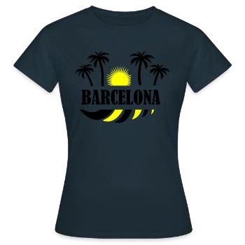 Barcelone - T-shirt Femme - marine - Devant - AI Model Female 172 dark (172cm)
