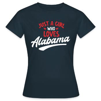 Juste une fille qui aime le jour du match de football de l’Alabama - T-shirt Femme - marine - Devant - AI Model Female 172 dark (172cm)