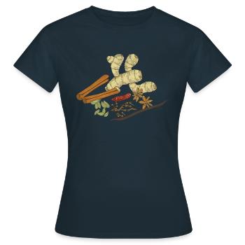 Épices - T-shirt Femme - marine - Devant - AI Model Female 172 dark (172cm)