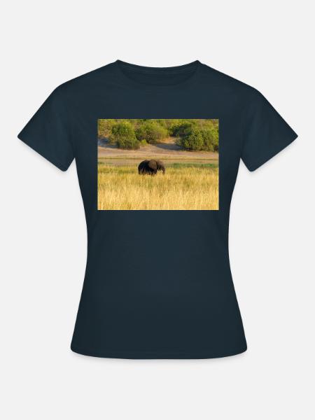 Elefanten in Namibia Afrika - Frauen T-Shirt - Navy