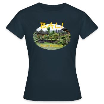 Temple Mère de Bali - T-shirt Femme - marine - Devant - AI Model Female 172 dark (172cm)