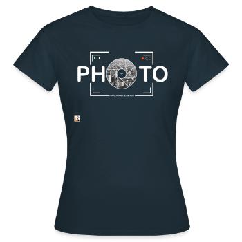 Photographe Réticule - T-shirt Femme - marine - Devant - AI Model Female 172 dark (172cm)