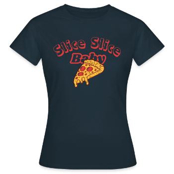 Slice Slice Baby - Frauen T-Shirt - Navy - Vorne - AI Model Female 172 dark (172cm)