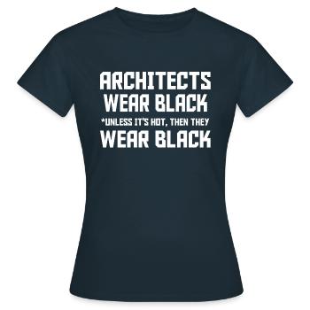 Architect wear black - Women's T-Shirt - navy - Front - AI Model Female 172 dark (172cm)