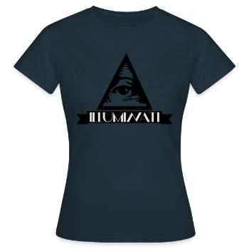 Ilumminati - T-shirt Femme - marine - Devant - AI Model Female 172 dark (172cm)