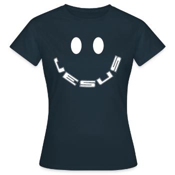 Jésus - T-shirt Femme - marine - Devant - AI Model Female 172 dark (172cm)