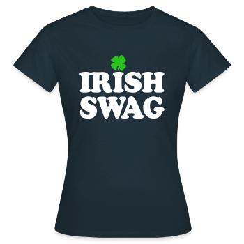 Swag irlandais - T-shirt Femme - marine - Devant - AI Model Female 172 dark (172cm)