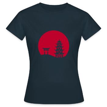Japan - Women's T-Shirt - navy - Front - AI Model Female 172 dark (172cm)