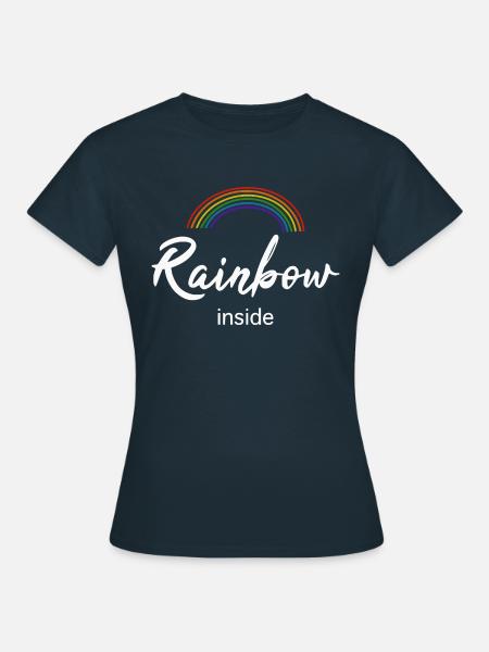 Rainbow inside - Frauen T-Shirt - Navy