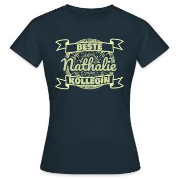 Nathalie - T-shirt Femme - marine - Devant - AI Model Female 172 dark (172cm)