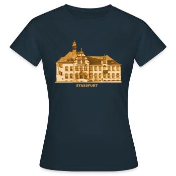 Staßfurt Post Salzlandkreis Sachsen-Anhalt - Women's T-Shirt - navy - Front - AI Model Female 172 dark (172cm)