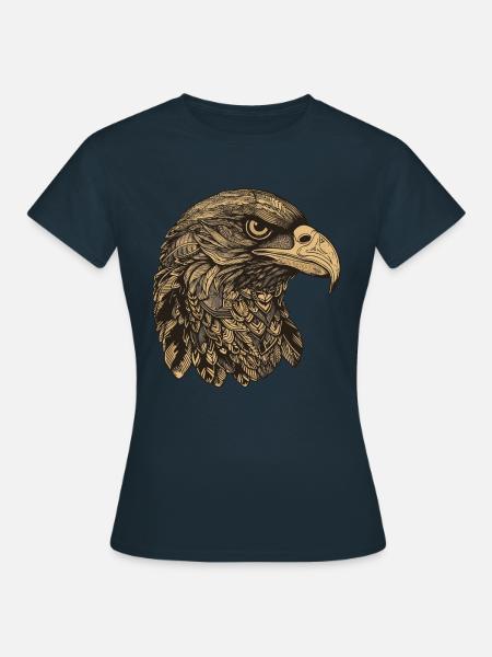 Adler Portrait - Frauen T-Shirt - Navy