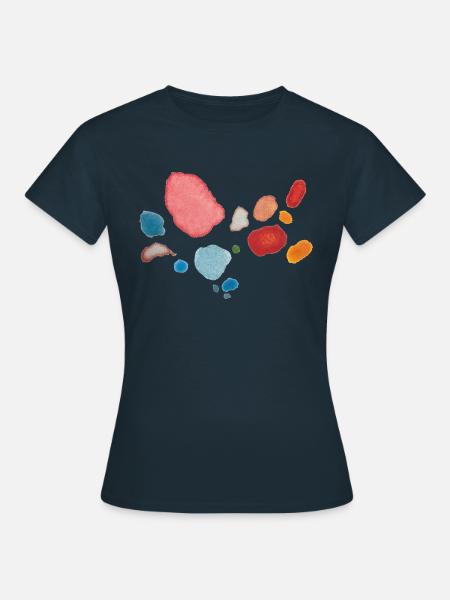 Punkte Muster - Frauen T-Shirt - Navy