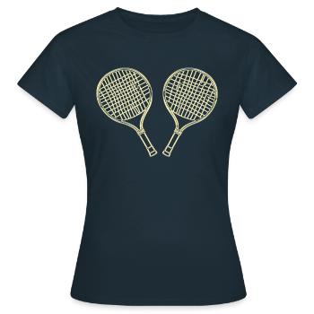 Raquettes - T-shirt Femme - marine - Devant - AI Model Female 172 dark (172cm)
