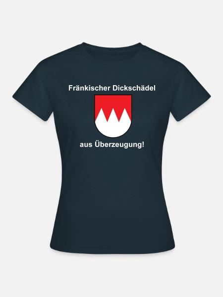 Fränkischer Dickschädel - Frauen T-Shirt - Navy