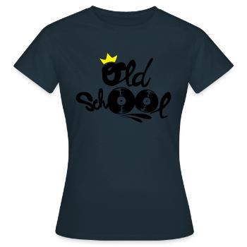 Old school - T-shirt Femme - marine - Devant - AI Model Female 172 dark (172cm)