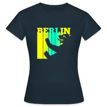 Ours de Berlin - T-shirt Femme - marine - Devant - AI Model Female 172 dark (172cm)