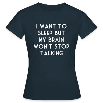ADHD Sleep - Vrouwen T-shirt - navy - Voor - AI Model Female 172 dark (172cm)
