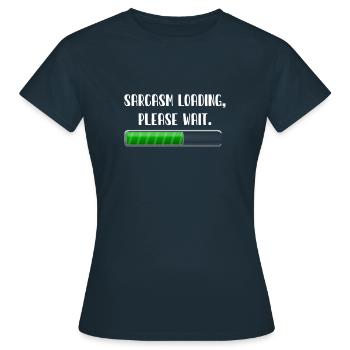 Sarcasm - Women's T-Shirt - navy - Front - AI Model Female 172 dark (172cm)