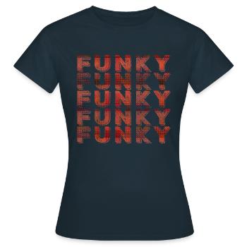 Funky Vintage - Frauen T-Shirt - Navy - Vorne - AI Model Female 172 dark (172cm)