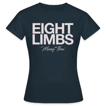 Muay Thai - Frauen T-Shirt - Navy - Vorne - AI Model Female 172 dark (172cm)