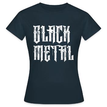 Black metal - Women's T-Shirt - navy - Front - AI Model Female 172 dark (172cm)