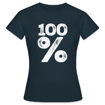 100% - T-shirt Femme - marine - Devant - AI Model Female 172 dark (172cm)