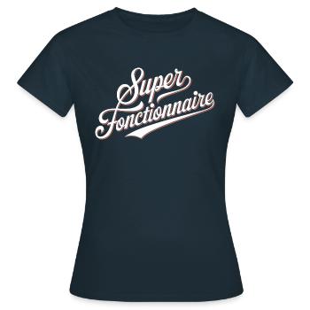 Super fonctionnaire - T-shirt Femme - marine - Devant - AI Model Female 172 dark (172cm)