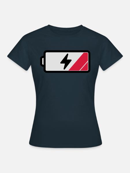 Akku low - Frauen T-Shirt - Navy