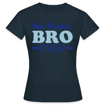 Bro - Frauen T-Shirt - Navy - Vorne - AI Model Female 172 dark (172cm)