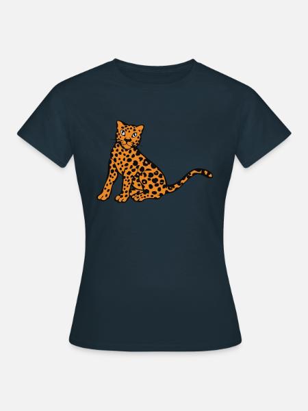 leopard - Frauen T-Shirt - Navy