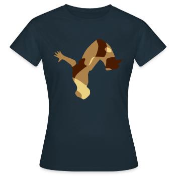 BACKFLIP / Parkour - CAMO / CAMO - T-shirt Femme - marine - Devant - AI Model Female 172 dark (172cm)
