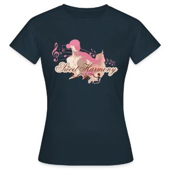 Sweet Harmony - Frauen T-Shirt - Navy - Vorne - AI Model Female 172 dark (172cm)