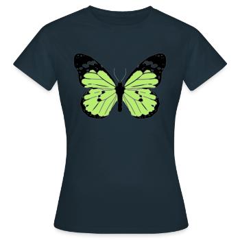 Black and green butterfly - Women's T-Shirt - navy - Front - AI Model Female 172 dark (172cm)