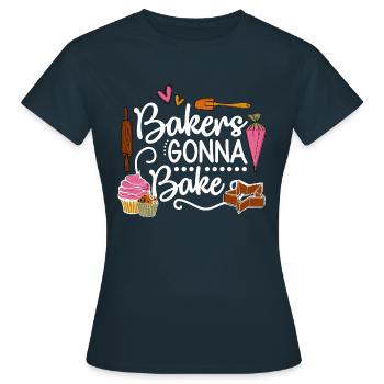 Boulangerie Baker Boulangerie Boulangerie Gâteau de confiserie - T-shirt Femme - marine - Devant - AI Model Female 172 dark (172cm)