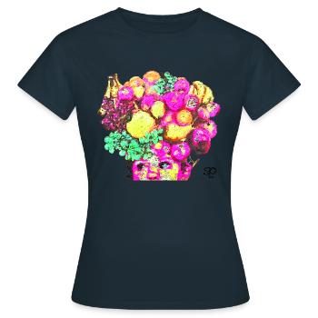 Fruit Girl - Frauen T-Shirt - Navy - Vorne - AI Model Female 172 dark (172cm)