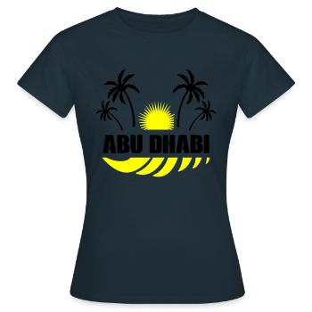 Abou Dhabi - T-shirt Femme - marine - Devant - AI Model Female 172 dark (172cm)
